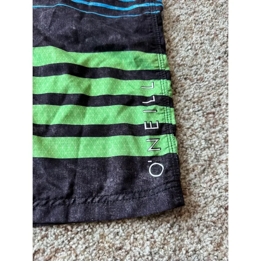 O'Neill MAUI Men's striped swim trunks/board shorts size 38, surfer, skater